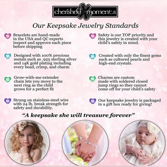 NEW - Cherished Moments Children's Sterling Silver Earrings - Picture 2 of 3